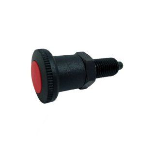 GN 414 Series Steel Types C/CK Metric Size Safety Indexing Plunger with Plunger Locked in Both Positions, without Lock Nut, M16 x 1.5mm Thread Size, 26mm Thread Length, 8mm Pin Diameter, 12mm Retraction Length Metalworking Workholding Industrial & Sc