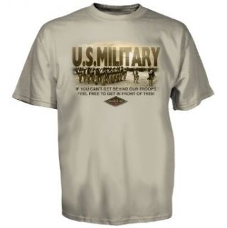 Club Red Men's Stand Behind Our Troops T Shirt Clothing
