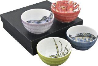 Kafuh Tai Assorted Rice Bowl Set   Set Of 4  5.25" Kitchen & Dining