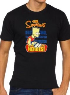 Bart Simpson   Hero's Alcohol The Cause and Solution to Life's Problems T Shirt (Black, X Large) at  Mens Clothing store