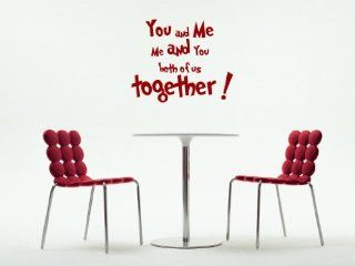 You And Me Me And You Both Of Us Together Vinyl Wall Decal   Decorative Wall Appliques