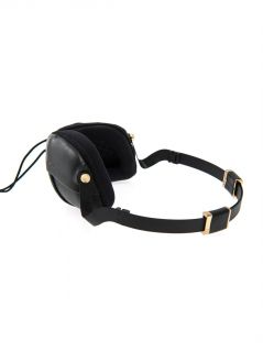 Pleat nappa leather over ear headphones  Molami  
