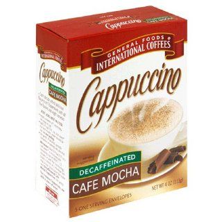 General Foods International Coffee, Decaffeinated Cafe Mocha, 5 Count Envelopes (Pack of 12)  Instant Coffee  Grocery & Gourmet Food