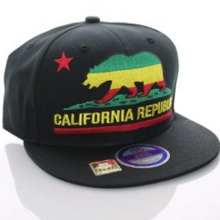 California Republic Flat Bill Vintage Style Snapback Hat Cap Jamaica at  Mens Clothing store