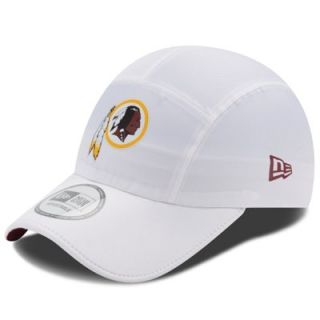 Mens New Era White Washington Redskins Training Runner Adjustable Hat