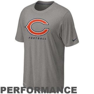 Nike Chicago Bears Dri FIT Legend Elite Logo Performance T Shirt   Ash