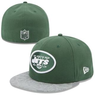 Mens New Era Green New York Jets 2014 NFL Draft 59FIFTY Reflective Fitted Hat