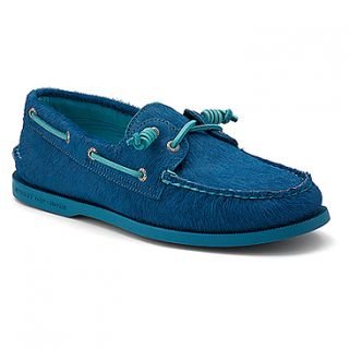 Sperry Top Sider A/O Barrel Lace Boat Shoe by Jeffrey  Men's   Turquoise Pony Hair