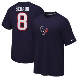 Nike Matt Schaub Houston Texans Ladies Replica Name and Number T Shirt   Navy Blue