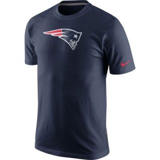 Nike New England Patriots Fast Logo T Shirt   Navy Blue