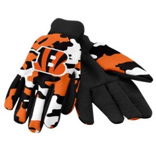Cincinnati Bengals Camouflage Work Gloves   Orange