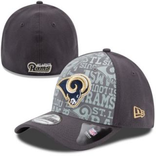 Mens New Era Graphite St. Louis Rams 2014 NFL Draft 39THIRTY Flex Hat