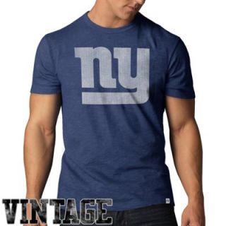 47 Brand New York Giants Scrum Primary Logo Vintage T Shirt   Royal Blue