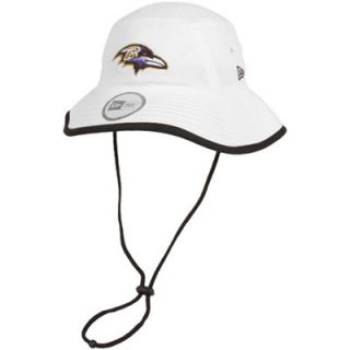 New Era Baltimore Ravens Training Bucket Hat   White