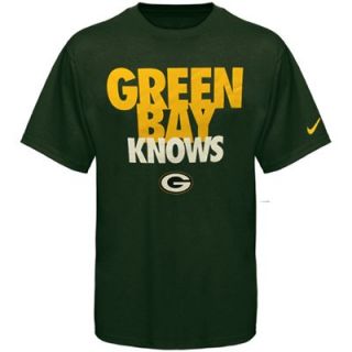Nike Green Bay Packers Green Bay Knows Draft T Shirt   Green