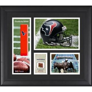 Houston Texans Team Logo Framed 15 x 17 Collage with Game Used Football