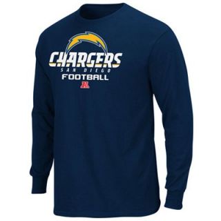 San Diego Chargers Critical Victory V Long Sleeve T Shirt   Navy Blue