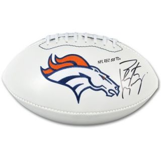Peyton Manning Denver Broncos Autographed White Panel Football with NFL Rec 55 TDS Inscription