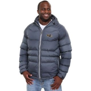 Pro Line Baltimore Ravens Ridgeline Puff Quilted Full Zip Jacket   Charcoal