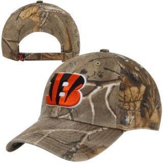 47 Brand Cincinnati Bengals Clean Up Adjustable Hat   Realtree Camo/Orange