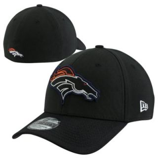 New Era Denver Broncos 39THIRTY Logoline Flex Hat   Black