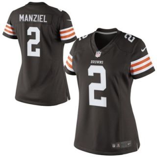 Johnny Manziel Cleveland Browns Womens Nike 2014 NFL Draft #2 Pick Round 1 Game Jersey   Brown