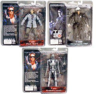 NECA Terminator Series 1 Set of 3 Action Figures T800, T1000 Endoskeleton Toys & Games