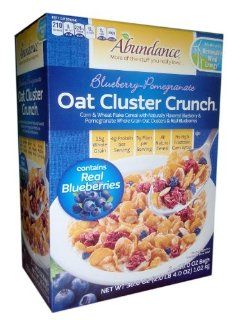 Abundance Blackberry Pomegranate Oat Cluster Crunch Cereal (2) 18 oz. bags  Oatmeal Breakfast Cereals  Grocery & Gourmet Food