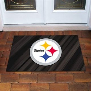 Pittsburgh Steelers 18 x 30 Sublimated Door Mat   Black