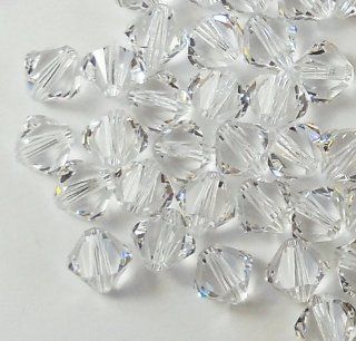 4mm Clear Swarovski Bicone Beads Xillian 144 Piece By Crystal Passions Distributor of Swarovski Elements Crystals Made in Austria Xillion Cut 5328