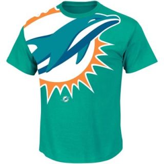 Miami Dolphins Blind Pass T Shirt   Aqua