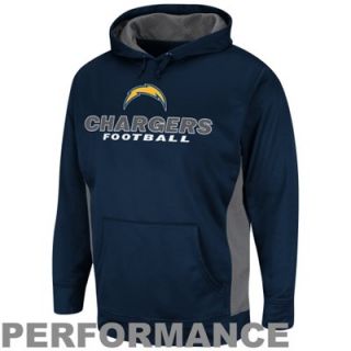 San Diego Chargers Gridiron V Pullover Performance Hoodie   Navy Blue
