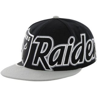 47 Brand Oakland Raiders Script Bigtime Snapback Hat   Black/Silver