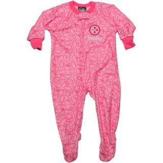 Gerber Pittsburgh Steelers Infant Girls Printed Blanket Sleeper   Pink