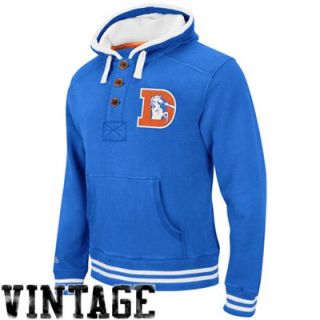 Mitchell & Ness Denver Broncos Vintage Primary Logo Pullover Hoodie Sweatshirt   Royal Blue
