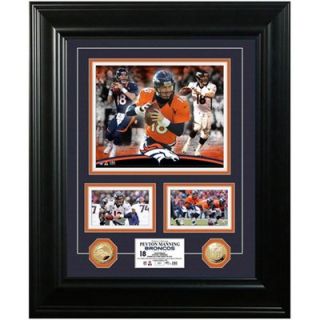 Peyton Manning Denver Broncos 18 x 22 Marquee Gold Coin Photo Mint   Limited Edition of 500