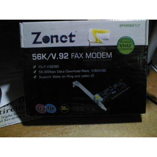 Zonet Modem Zfm5621Lt 56K V.92 Fax Modem Lucent Chipset Electronics