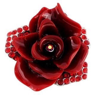Ruby Enamel Rose Pin Brooch Brooches And Pins Jewelry