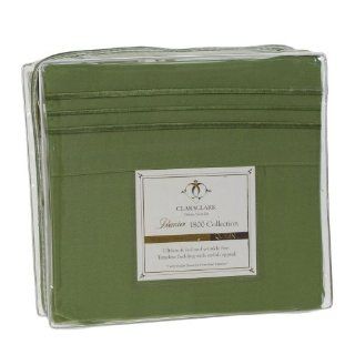 Clara Clark Premier 1800 Collection 4pc Bed Sheet Set   Queen Size, Calla Green   Pillowcase And Sheet Sets