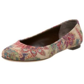 Reed Evins Women's 300 Paisley Ballet Flat, Sand, 5 M US Shoes