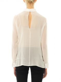 Turn down collar silk georgette blouse  Saint Laurent  MATCH