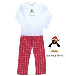 Santa's Helper Penguin Adult Family Christmas Pajama Loungewear Set Clothing