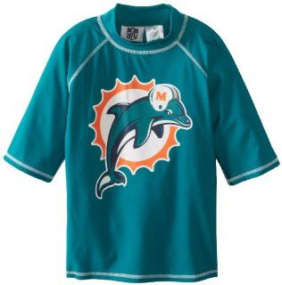 NFL Miami Dolphins Boy's Licensed Rashguard Top  Sports Fan Outerwear Jackets  Clothing
