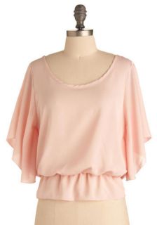 Wink of Pink Blouse  Mod Retro Vintage Short Sleeve Shirts