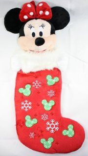 Disney Minnie Mouse Christmas Stocking  Plush Minnie Mouse Christmas Stockings  