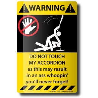 Unique Warning Label for your Hohner, Gabbanelli etc. Button Accordion Case Musical Instruments