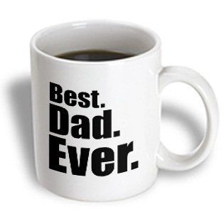3dRose mug_149806_2 Best Dad Ever Father Daddy Ceramic Mug, 15 Ounce Kitchen & Dining