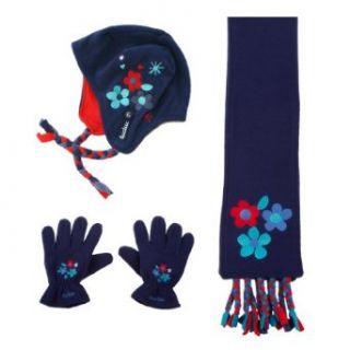 Tuc Tuc "Love" Girl's Fleece Gloves, Hat & Scarf. Blue.Size 56 (8 13 years) Clothing