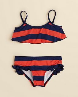 Splendid Swim Girls' Marcel Striped 2 piece Swimsuit   Sizes 4 6X's