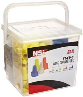 NSI Industries ET CP 1 Easy Twist #1 Winged/Twist On Wire Connector Divided Combination Handy Pack Pail Wire Terminals